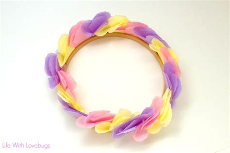 Tissue Paper Flower Wreath - Life With Lovebugs