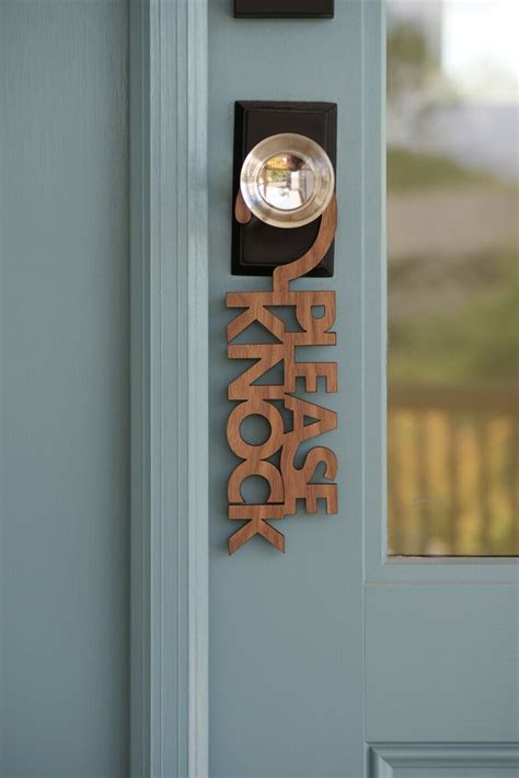 Please Knock Door Sign Hanger Hard Maple or Walnut Wood - Etsy