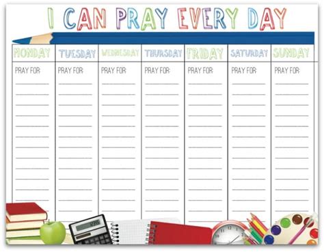 Back to School Prayer Calendar - Ministry To Children