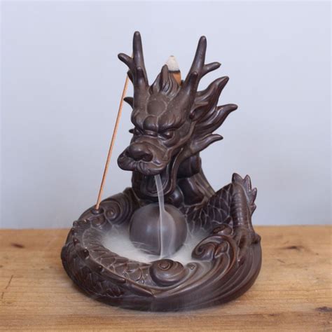 Animal creative home decoration indoor dragon incense burner ceramic incense burners home ...