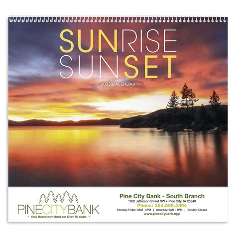 Sunrise And Sunset Calendar - Customize and Print