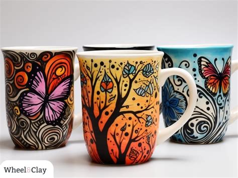 Ideas For Painting Pottery Bowls & Mugs | Wheel & Clay