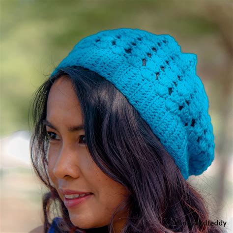 Simple Shell Stitches Slouchy Hat free crochet pattern