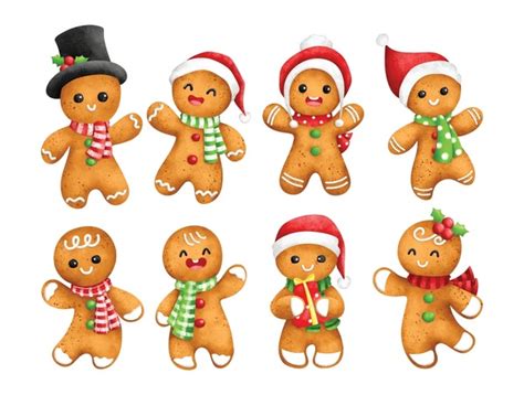 2+ Thousand Cute Watercolor Gingerbread Sets Royalty-Free Images, Stock ...