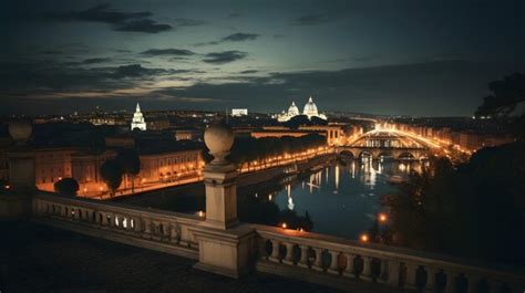 Premium Photo | Beautiful night view of Rome