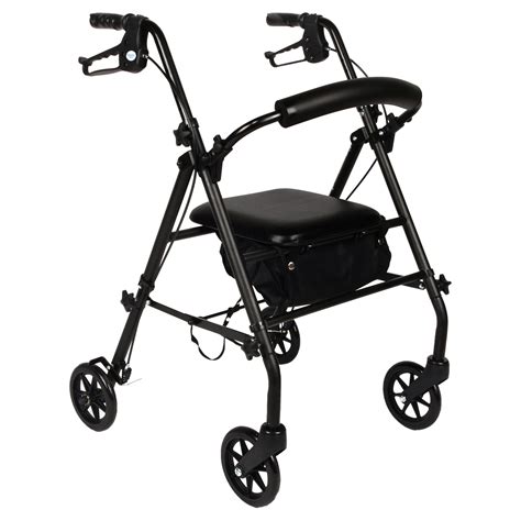 Equate Rolling Walker For Seniors, Rollator Walker with Seat and Wheels ...