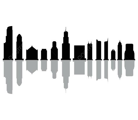 Chicago Skyline Icon Silhouette Beautiful Vector, Icon, Silhouette, Beautiful PNG and Vector ...