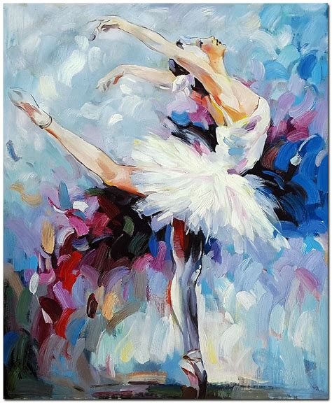 Hand Painted Ballet Dancer Oil Painting - Modern Impressionist Ballerina Art | eBay