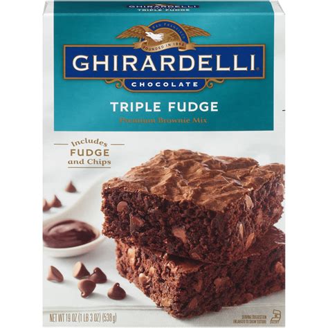 Ghirardelli® Chocolate Triple Fudge Premium Brownie Mix 19 oz. Box - Walmart.com - Walmart.com