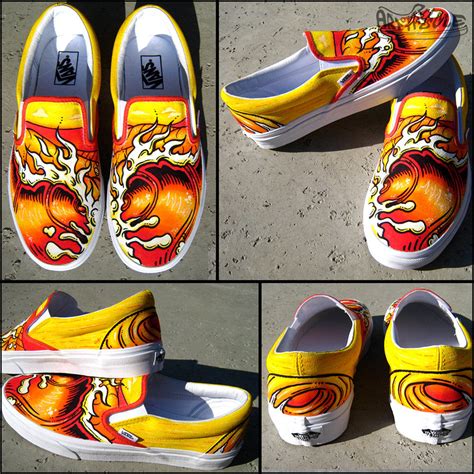 Endless Summer Custom Hand Painted Vans Classic Slip Ons – chadcantcolor