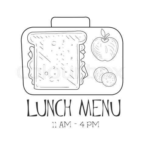 Lunch Box Drawing at GetDrawings | Free download