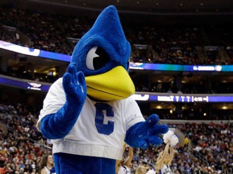 Billy Bluejay, Creighton Bluejays mascot, prior to his facelift in 2013 ...