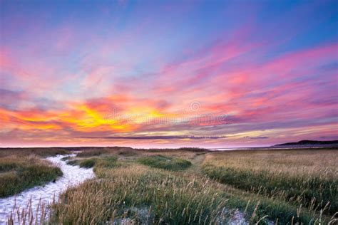 Sunset NP the Slufter Texel Holland Stock Photo - Image of destination, park: 58211264