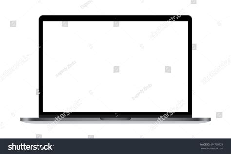 Laptop Macbook Pro Blank Screen Isolated Stock Vector (Royalty Free ...