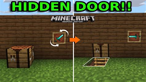 Minecraft Item Frame Secret Door | Bedrock Redstone Tutorial *UPDATED* - YouTube