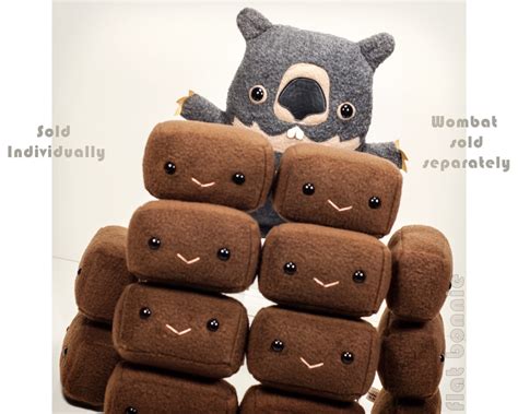 Wombat Poop plush - Square Wombat poo plushie – Flat Bonnie