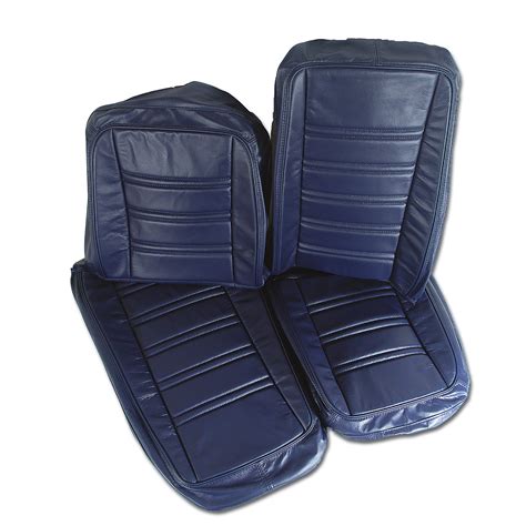 Mounted Seats- Dark Blue 100% Leather For 1977 Corvette -RPIDesignscom