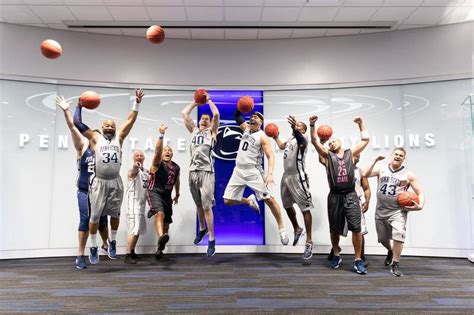 Look: Penn State football coaches wear hoops jerseys to support the Lions’ men’s basketball team ...