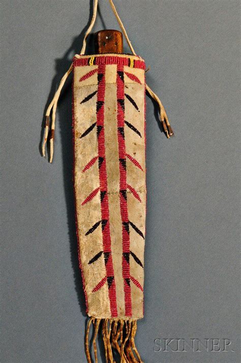 Yankton Sioux Beaded Hide Knife Sheath | Native american knives, American indian crafts, Knife ...