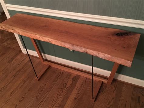 Live Edge Cherry Console Table, Entryway Table - Etsy