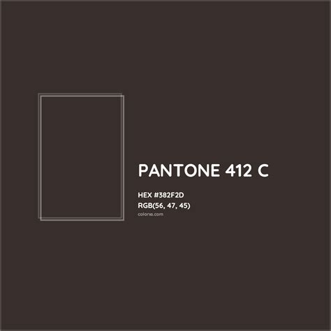 About PANTONE 412 C Color - Color codes, similar colors and paints - colorxs.com