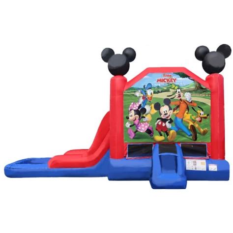 Magic Jump Inflatables, Mickey Mouse Bounce House Slide For Sale.