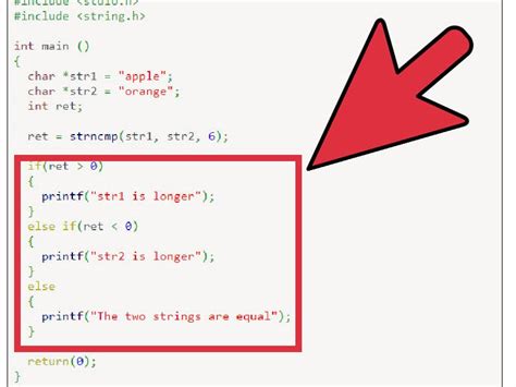 Cómo comparar dos cadenas en programación C: 10 Pasos | Programación en ...