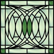 frank lloyd wright stained glass tree of life | Geometric Stained Glass Window Art Deco ...