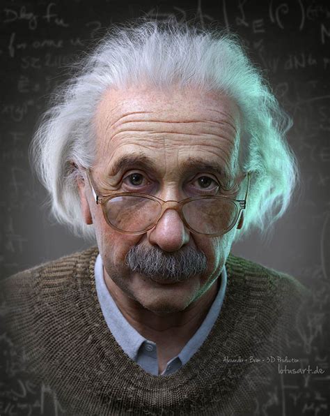 Albert Einstein 3D Portrait — polycount