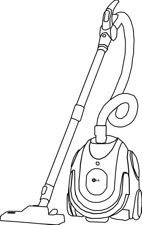 Clipart - Vacuum Cleaner Line Art