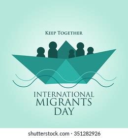 International Migrants Day Poster Quotes Vector Stock Vector (Royalty ...