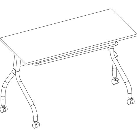 LLR 60722 | Lorell Mahogany Flip Top Training Table - Lorell Furniture