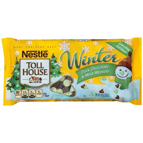 NESTLE TOLL HOUSE Winter Dark Chocolate & Mint Morsels 10 oz. Bag - Walmart.com - Walmart.com