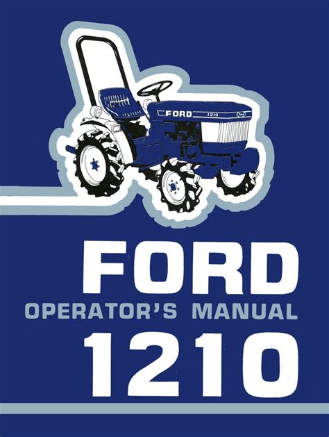 Ford 1210 Tractor Operator's Manual – Ag Manuals, LLC - A Provider of Digital Farm Manuals