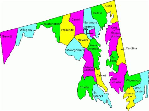 Printable Map Of Maryland Counties – Printable Map of The United States