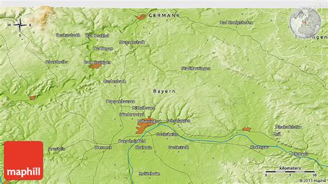 Physical 3D Map of Schweinfurt