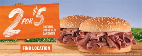 Hardee's Introduces New 2 for $5 Original Roast Beef Sandwiches Deal ...