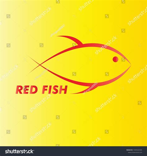 Red Fish Logo Created By Hand Stock Vector (Royalty Free) 1545542345 | Shutterstock