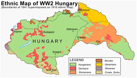 Ethnic map of the Kingdom of Hungary during WW2 : r/MapPorn