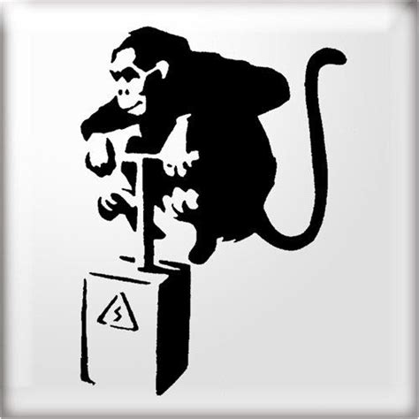 The Stencil Studio Banksy Style Monkey Detonator Reuseable Stencil ...