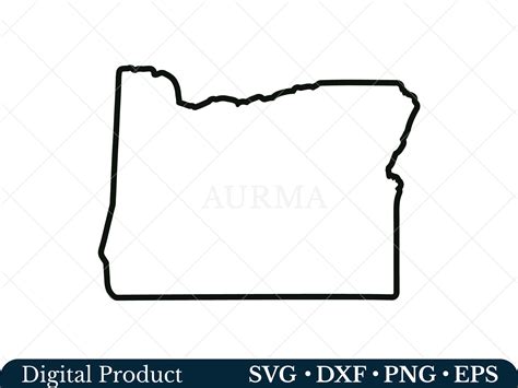 Oregon State Svg Oregon Png Outline Oregon Map Patriotic - Etsy