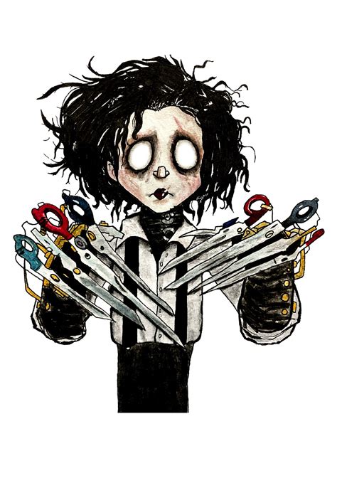 Edward Scissorhands Painting Art Print A5 - Etsy