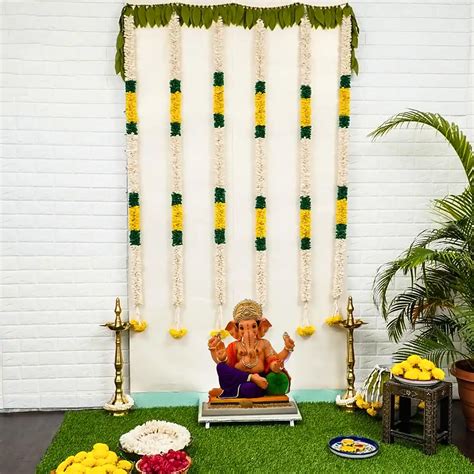 Ganesh Chaturthi Setup Decoration | Ganesh Chaturthi Decoration in ...