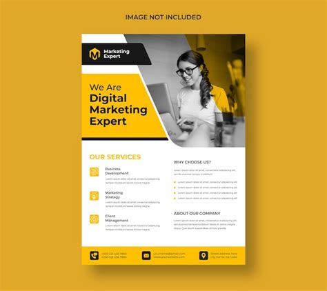 Free PSD | Modern digital marketing flyer template