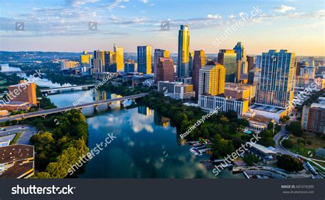 Austin Texas Usa Sunrise Skyline Cityscape Stock Photo 681676399 ...