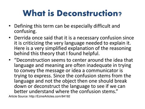 PPT - Deconstruction: A Literary Theory PowerPoint Presentation, free download - ID:2494262