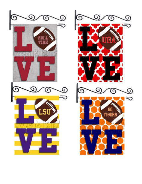 Custom Personalized Yard Sign Football LOVE ANY team design