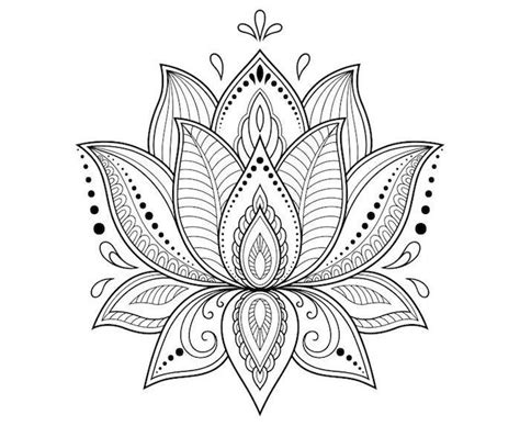 Modèle de fleur de lotus tatouage, symbole tatouage, dessin de fleur ...