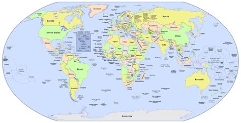 Printable World Map With Countries