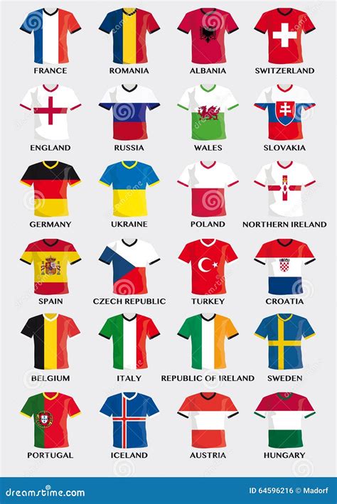 Football Jersey Buttons with Flag Design of European Soccer Teams for ...